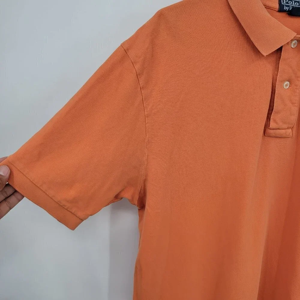 Polo By Ralph Lauren Short Sleeve Polo Shirt Henley Collar Cotton XL Mens